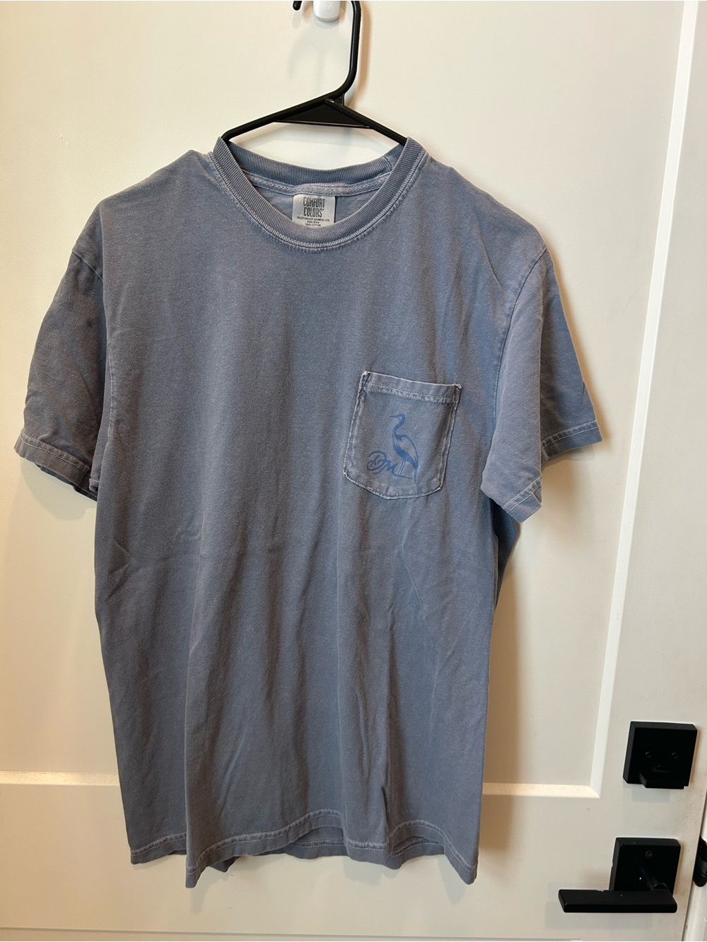 Comfort Colors/Dirty Marsh Short Sleeve Pocket Tee - Faded Blue Gray